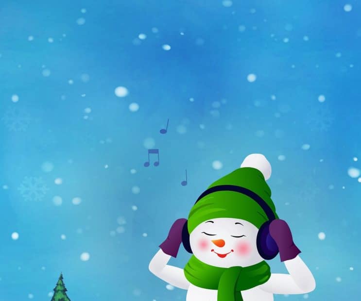 schneemann-mit-kopfhoerer